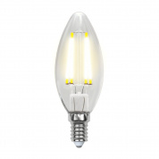 Лампа светодиодная филаментная Uniel E14 5W 3000K прозрачная LED-C35-5W/WW/E14/CL/MB GLM10TR UL-00002367