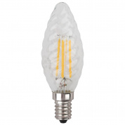 Лампа светодиодная филаментная ЭРА E14 5W 4000K прозрачная F-LED BTW-5W-840-E14 Б0027936
