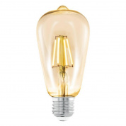 Лампа светодиодная филаментная диммируемая Eglo E27 4W 2200К янтарь 12871