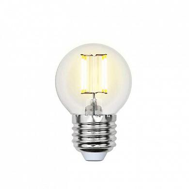 Лампа светодиодная филаментная Uniel E27 5W 4000K LED-G45-5W/NW/E27/CL/DIM GLA01TR UL-00002871